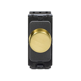 Brushed Brass Dimmer Grid Switch Module

