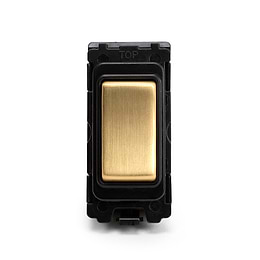 Soho Lighting Brushed Brass 20A 1 Way Retractive RM-Grid Switch Module