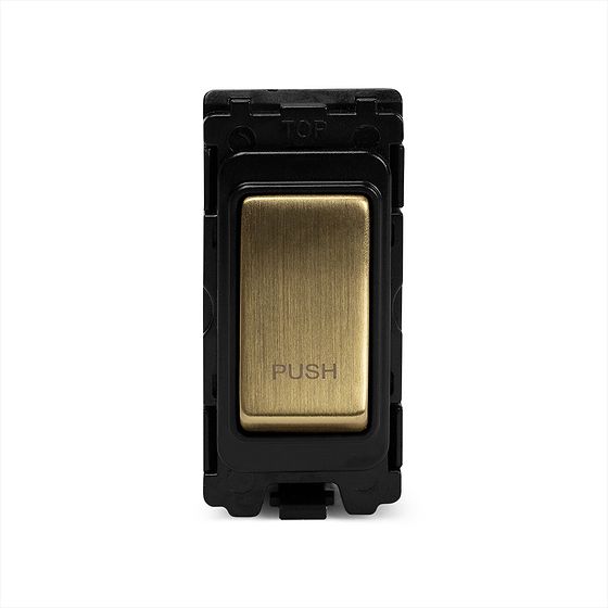 Brushed Brass 2 Way Retractive Grid Module
