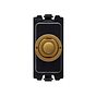 Soho Lighting Antique Gold 6A 2 Way Retractive Push Button CM Grid Module Switch