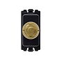 Soho Lighting Brushed Brass 6A 2 Way Retractive Push Button CM Grid Module Switch