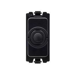 Soho Lighting Matt Black 6A 2 Way Retractive Push Button CM Grid Module Switch