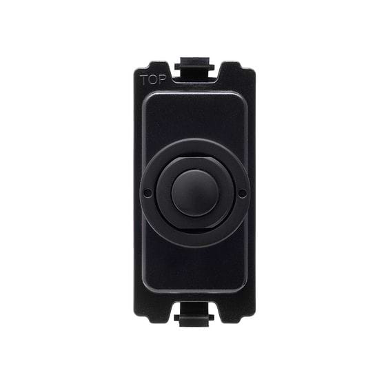 Soho Lighting Matt Black 6A 2 Way Retractive Push Button CM Grid Module Switch