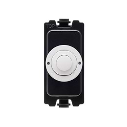 Soho Lighting White Metal 6A 2 Way Retractive Push Button CM Grid Module Switch