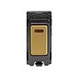 Soho Lighting Old Brass 20A Double Pole RM-Grid Switch Module with Neon