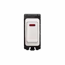 White Double Pole Grid Switch Module
