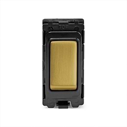 Soho Lighting Old Brass 20A 1 Way Double Pole Retractive RM-Grid Switch Module