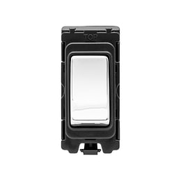 Polished Chrome Retractive Grid Switch Module

