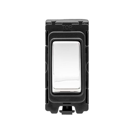 Polished Chrome Retractive Grid Switch Module
