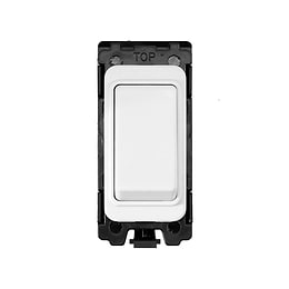 Soho Lighting White Metal 20A 1 Way Double Pole Retractive RM-Grid Switch Module