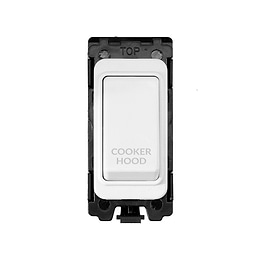 Soho Lighting White Metal 20A Double Pole 'Cooker Hood' RM-Grid Switch Module