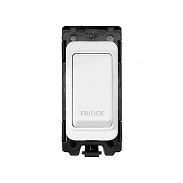Soho Lighting White Metal 20A Double Pole 'Fridge' RM-Grid Switch Module