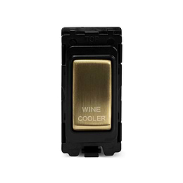 Soho Lighting Brushed Brass 20A Double Pole 'Wine Cooler' RM-Grid Switch Module
