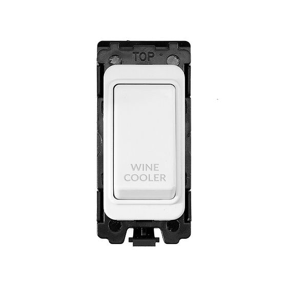 Soho Lighting White Metal 20A Double Pole 'Wine Cooler' RM-Grid Switch Module