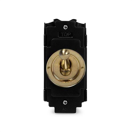 Soho Lighting Brushed Brass 20A Double Pole LT3-Toggle Switch Module