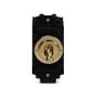 Soho Lighting Brushed Brass 20A 2 Way & Off Retractive LT3-Toggle Switch Module