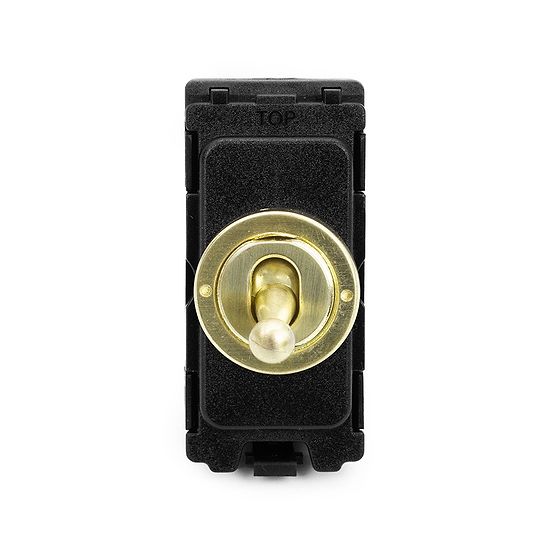 Soho Lighting Brushed Brass 20AX 2 Way CM-Grid Toggle Switch Module