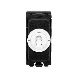 White Metal 2 Way Toggle Grid Switch Module
