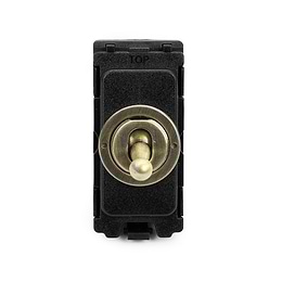 Antique Brass Retractive Toggle Grid Switch Module
