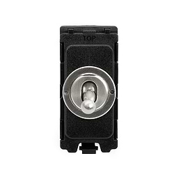 Brushed Chrome Retractive Toggle Grid Switch Module
