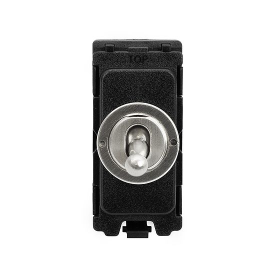 Brushed Chrome Retractive Toggle Grid Switch Module
