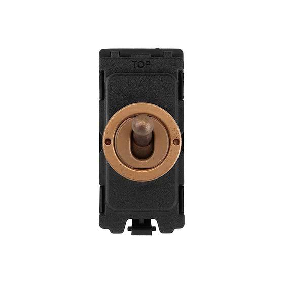 Antique Copper Retractive Toggle Grid Switch Module

