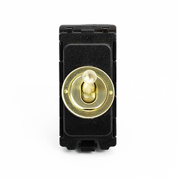 Soho Lighting Brushed Brass 20A 2 Way Retractive CM-Grid Toggle Switch Module