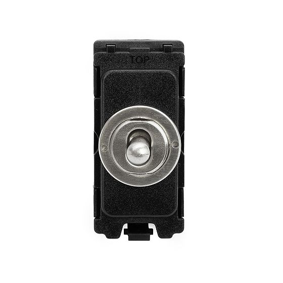 Brushed Chrome Retractive Toggle Grid Switch Module
