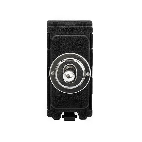 Polished Chrome Retractive Toggle Grid Switch Module
