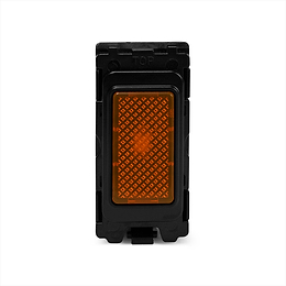 Soho Lighting Brushed Chrome Orange Indicator Grid Switch Module