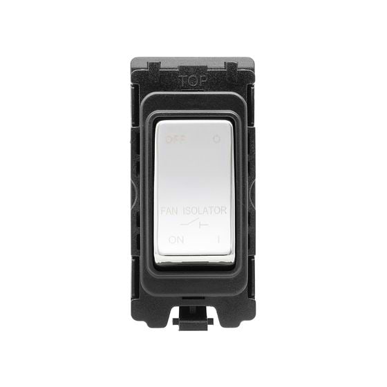 Polished Chrome Fan Isolator Grid Switch Module
