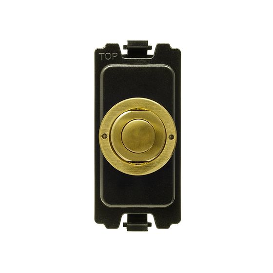 Soho Lighting Brushed Brass 6A 2 Way Push Button CM Grid Module Switch