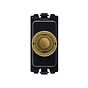 Soho Lighting Old Brass 6A 2 Way Push Button CM Grid Module Switch