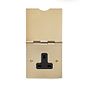 Soho Lighting Brushed Brass 13A 1 Gang Floor Socket Blk Ins 