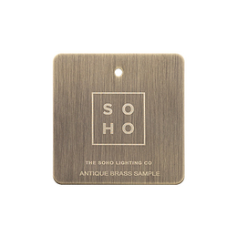 Soho Lighting Antique Brass Metal Finish Sample