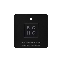 Soho Lighting Matt Black Metal Finish Sample