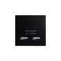 Soho Lighting Black USB Charger 2 Gang EM-Euro Module