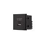Soho Lighting Black Dual USB A+C Charger Euromodule 3.6A 50mmx 50mm