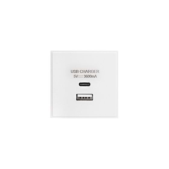 White USB C Euro Module

