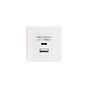 Soho Lighting Silk White Dual USB A+C Charger Euromodule 3.6A 50mmx 50mm