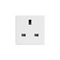 Soho Lighting White 13A UK Normal Pin EM-Euro Module