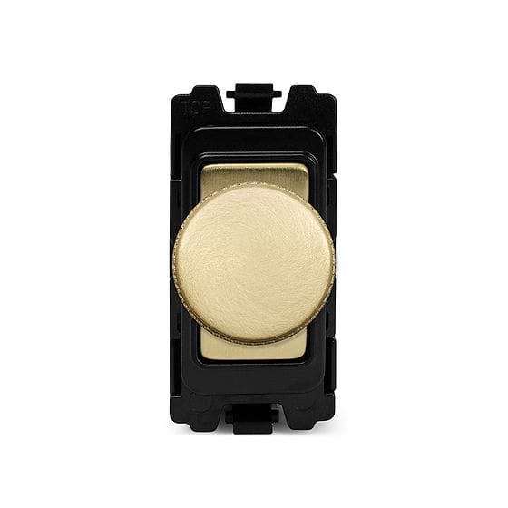 Brushed Brass Dimmer Grid Switch Module
