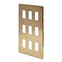 Soho Lighting Brushed Brass 9 Gang RM Rectangular Module Grid Switch Plate