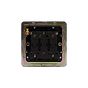 Soho Lighting Brushed Chrome Flat Plate 10A 1 Gang 1 Way 3-Pole Extractor Fan Isolator Switch Blk Ins Screwless