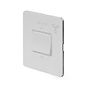 Soho Lighting White Metal Flat Plate 1 Gang Extractor Fan Isolator Switch 10A 1-Way 3-Pole White Insert