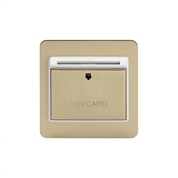 Soho Lighting Brushed Brass 32A Key Card Switch With White Insert
