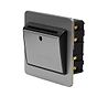 Soho Lighting Flat Plate Brushed Chrome 32A Key Card Switch With Black Insert