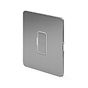 Soho Lighting Brushed Chrome Flat Plate 13A Unswitched Fused Spur (FCU) Wht Ins Screwless