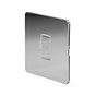 Soho Lighting Polished Chrome Flat Plate 13A Unswitched Fused Connection Unit (FCU) Wht Ins Screwless