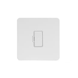 Soho Lighting White Metal Flat Plate 13A Unswitched Fuse Connection Unit Wht Ins Screwless